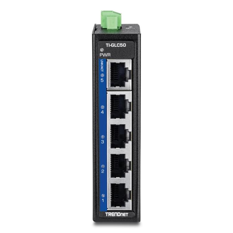 Trendnet - TI-GLC50 switch No administrado Gigabit Ethernet (10/100/1000) Negro