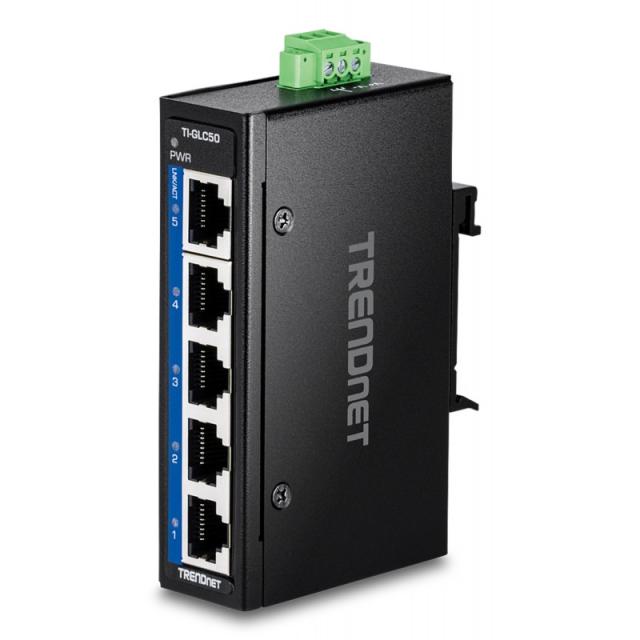 Trendnet - TI-GLC50 switch No administrado Gigabit Ethernet (10/100/1000) Negro