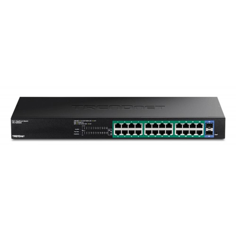 Trendnet - TPE-TG262ES switch Gestionado Gigabit Ethernet (10/100/1000) Energía sobre Ethernet (PoE) Negro