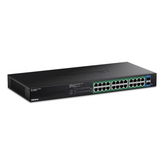 Trendnet - TPE-TG262ES switch Gestionado Gigabit Ethernet (10/100/1000) Energía sobre Ethernet (PoE) Negro