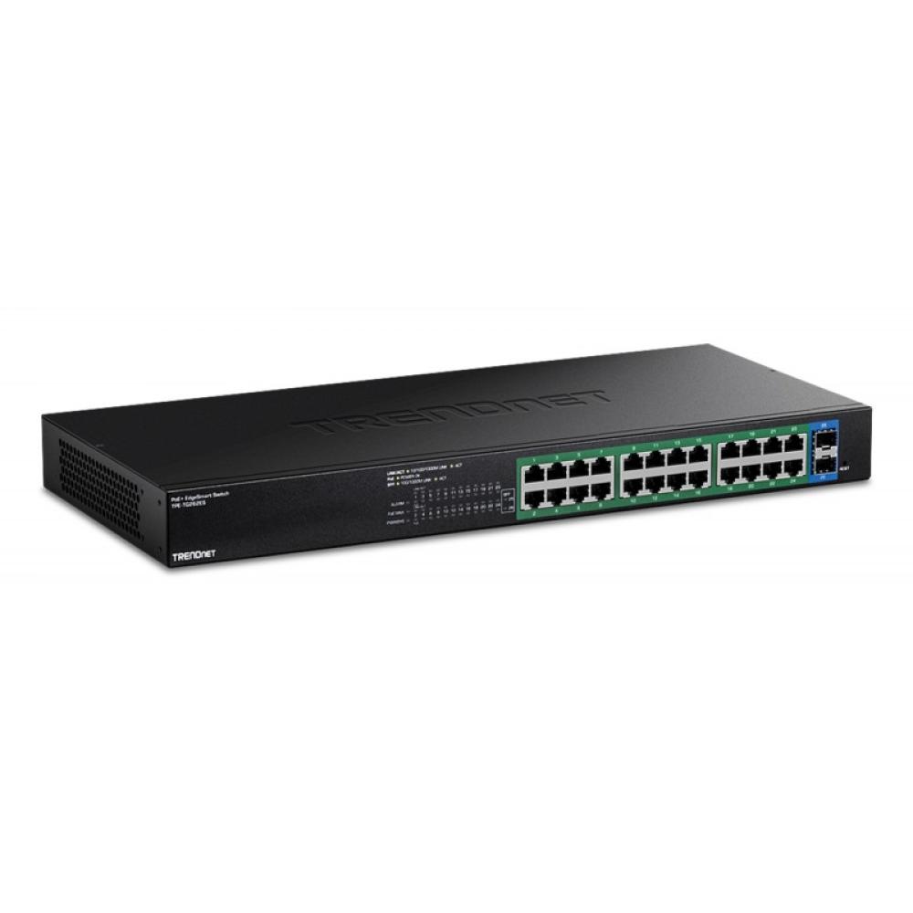 Trendnet - TPE-TG262ES switch Gestionado Gigabit Ethernet (10/100/1000) Energía sobre Ethernet (PoE) Negro
