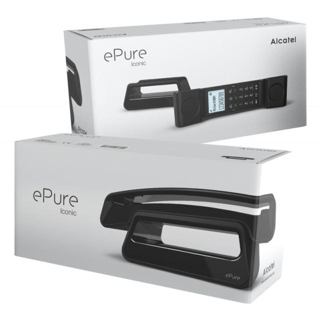Alcatel - ePure3 Iconic Teléfono DECT Identificador de llamadas Negro