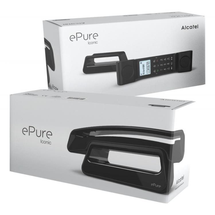 Alcatel - ePure3 Iconic Teléfono DECT Identificador de llamadas Negro