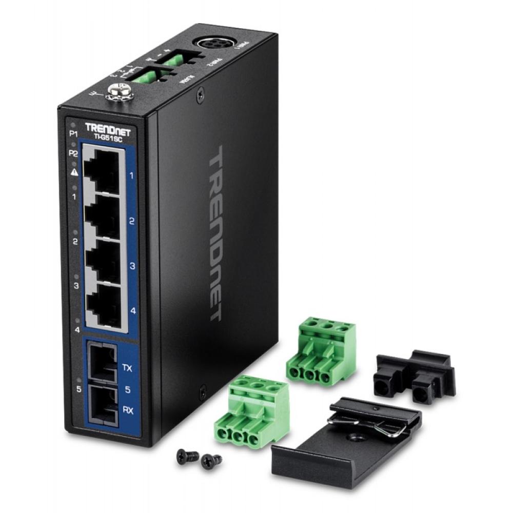 Trendnet - TI-G51SC switch No administrado Gigabit Ethernet (10/100/1000) Negro