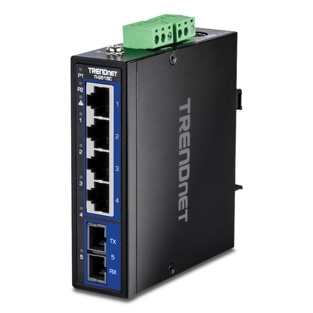 Trendnet - TI-G51SC switch No administrado Gigabit Ethernet (10/100/1000) Negro