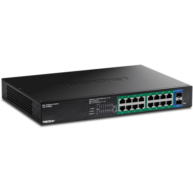 Trendnet - TPE-TG182ES switch Gestionado Gigabit Ethernet (10/100/1000) Energía sobre Ethernet (PoE) Negro