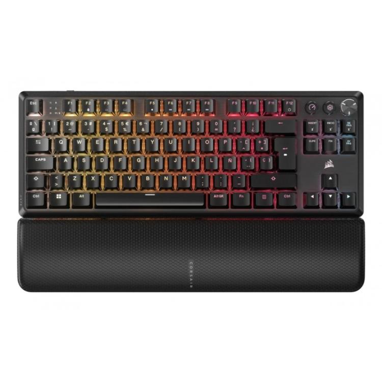 Corsair - K70 CORE TKL WIRELESS RGB teclado Juego RF inalámbrica + USB QWERTY Español Negro