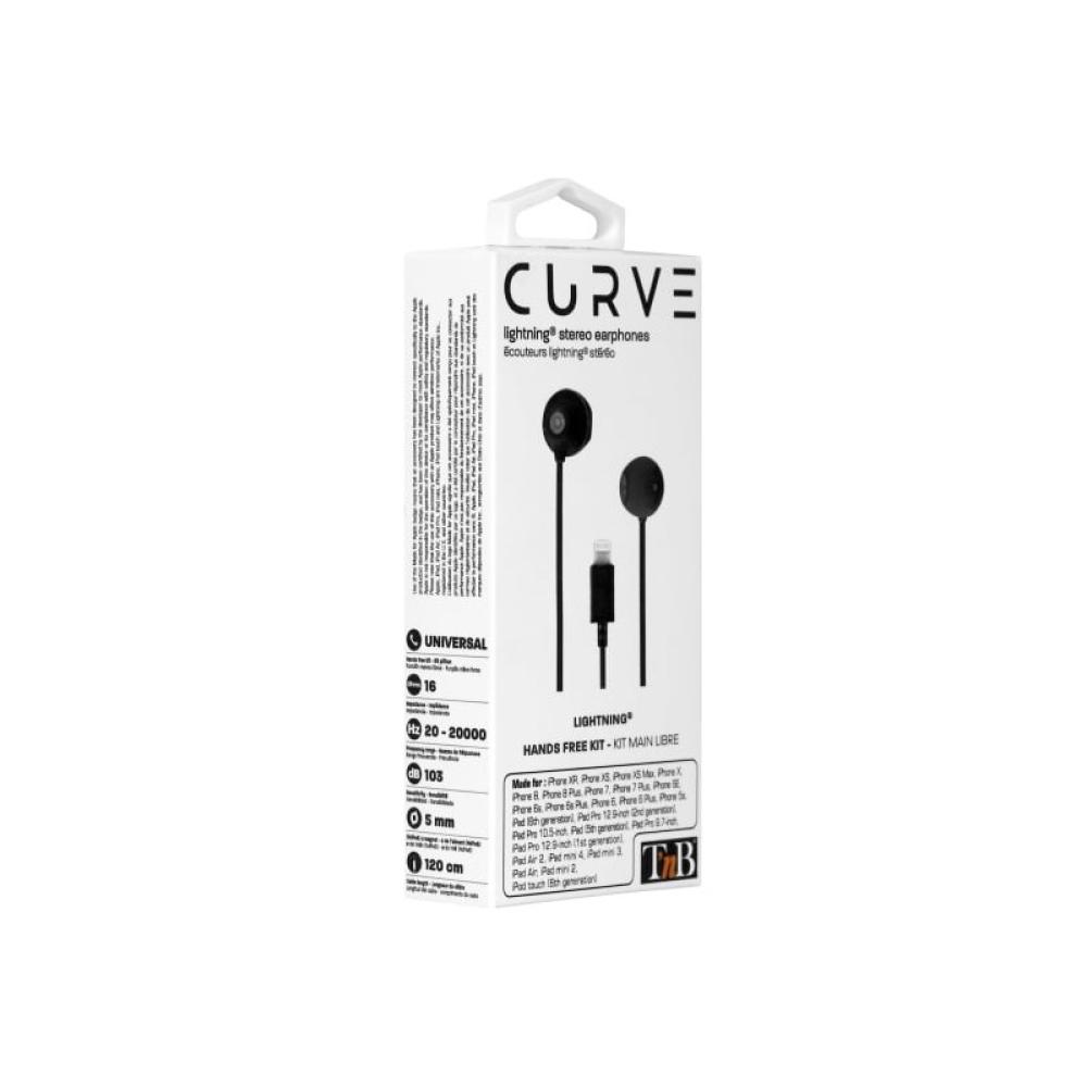 T''nB - CURV Auriculares Alámbrico Dentro de oído Llamadas/Música Negro