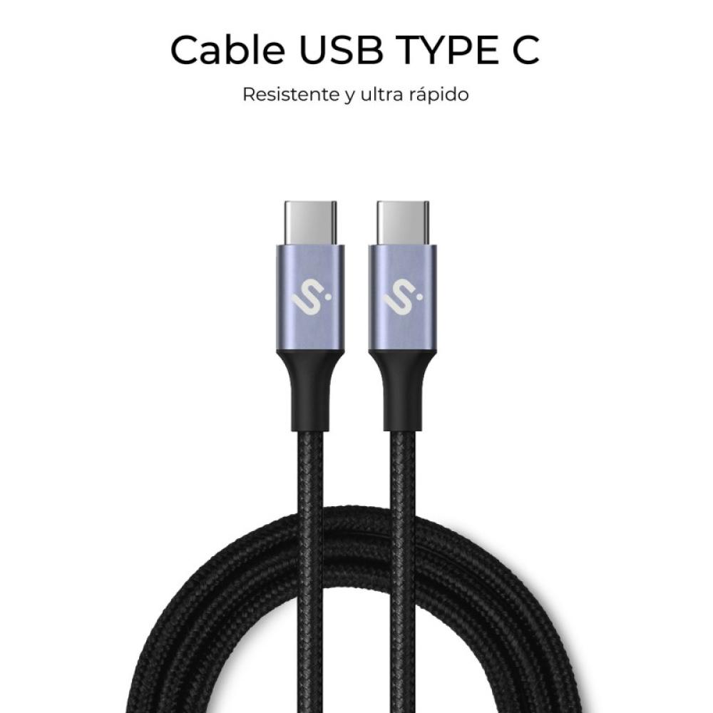 SUBBLIM - CABLE PLUS 100W C-C 1m BLACK