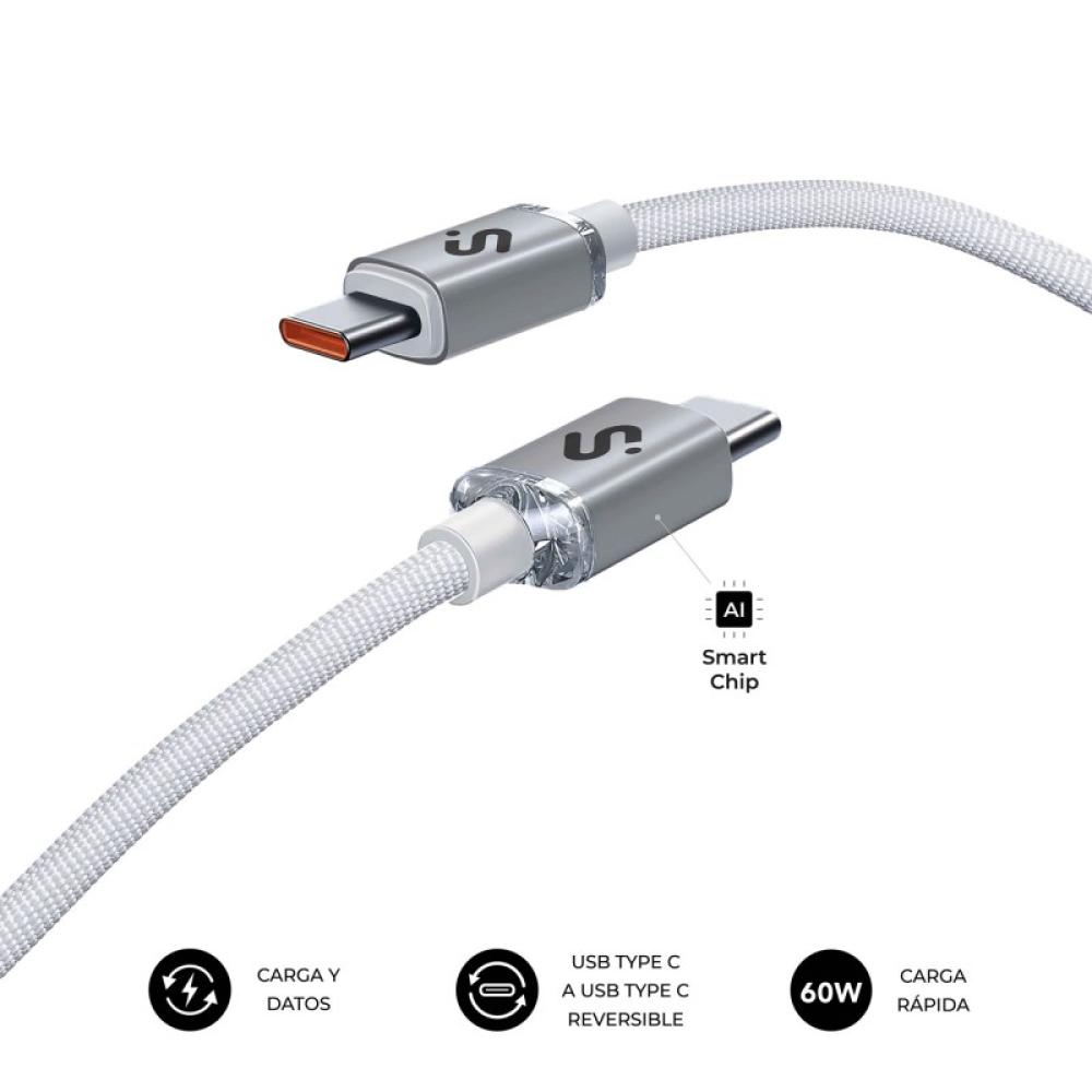 SUBBLIM - CABLE OPTIMUS 60W C-C 2m WHITE