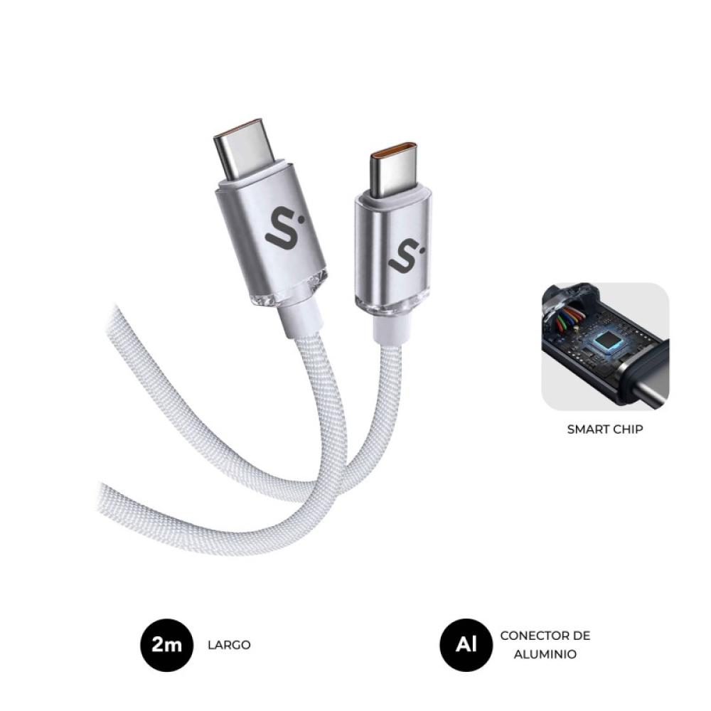 SUBBLIM - CABLE OPTIMUS 60W C-C 2m WHITE