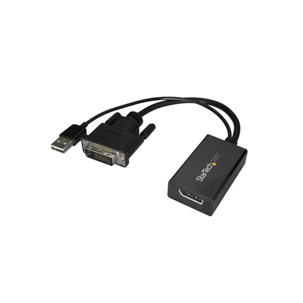 StarTech.com - Adaptador DVI a DisplayPort Alimentado por USB - Conversor DVI a DisplayPort - Convertidor DVI-D a DP - 1920x1200