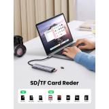 Ugreen - CM511 5-in-1 Adapter USB-C Hub to 3x USB3.0 + HDMI + TF/SD Gray