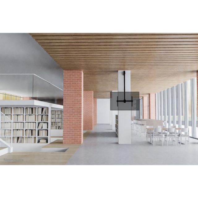 Neomounts - CL35-440BL16L Soporte de techo para monitor/TV 37-70" - alt. 106-156 cm