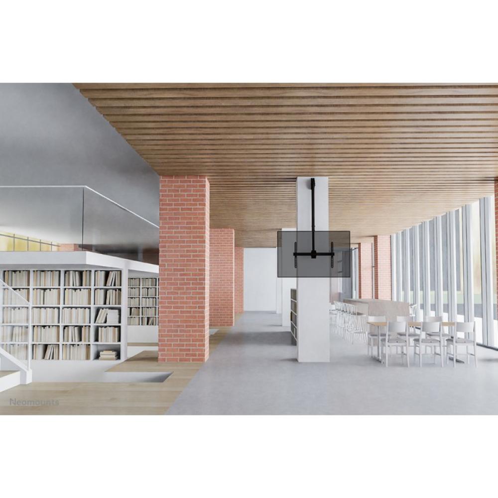 Neomounts - CL35-440BL16L Soporte de techo para monitor/TV 37-70" - alt. 106-156 cm