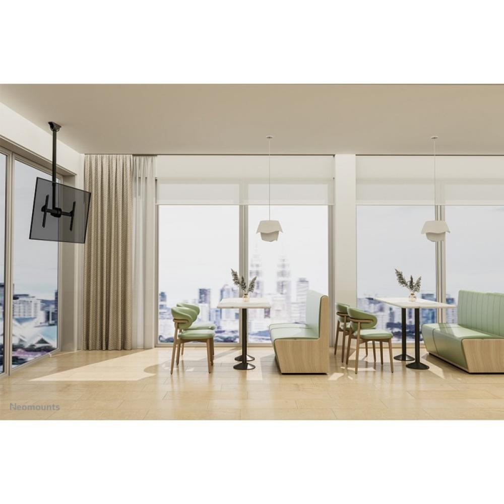 Neomounts - CL35-440BL16L Soporte de techo para monitor/TV 37-70" - alt. 106-156 cm