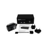 StarTech.com - Conmutador Switch KVM - 2 puertos USB 2.0 - Audio Vídeo DisplayPort 2 Monitores