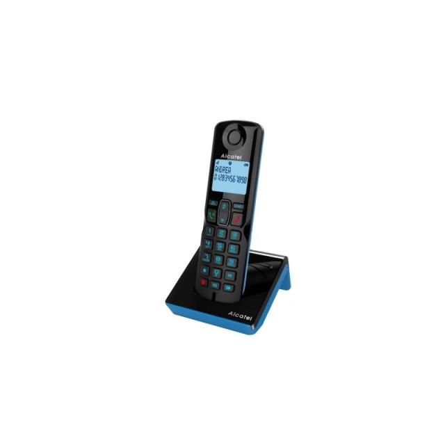 Alcatel - S280 SOLO BLUE Teléfono DECT Identificador de llamadas Negro, Azul