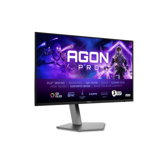 AOC - AGON PRO AG326UD pantalla para PC 80 cm (31.5") 3840 x 2160 Pixeles 4K Ultra HD QD-OLED Negro