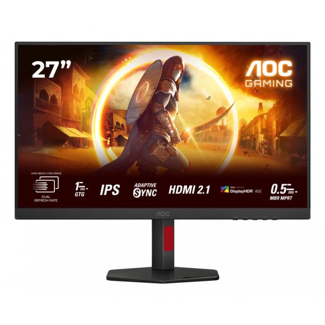 AOC - G4 U27G4R pantalla para PC 68,6 cm (27") 3840 x 2160 Pixeles 4K Ultra HD LED Negro, Rojo
