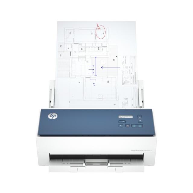 HP - ScanJet Enterprise Flow 9000 s1 Escáner alimentado con hojas 600 x 600 DPI A3 Azul, Blanco