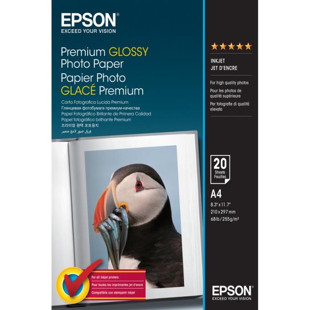 Epson - Premium Glossy Photo Paper - A4 - 20 Hojas