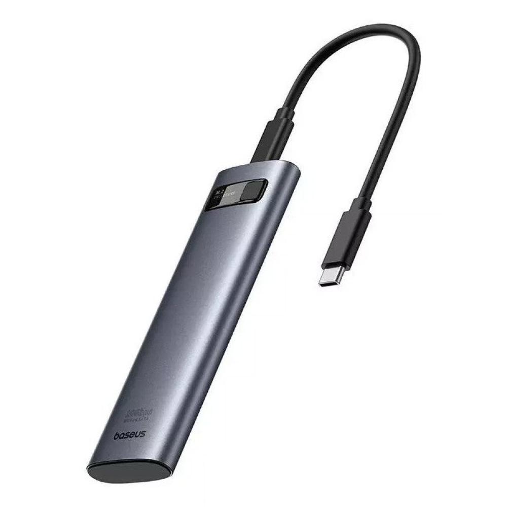 Baseus - B00760600811-01 caja para disco duro externo Caja externa para unidad de estado sólido (SSD) Gris M.2