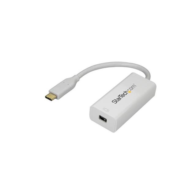 StarTech.com - Adaptador USB C a Mini DisplayPort - 4K 60Hz - Blanco - Adaptador USB 3.1 Tipo C a Mini DP - Versión Mejorada es