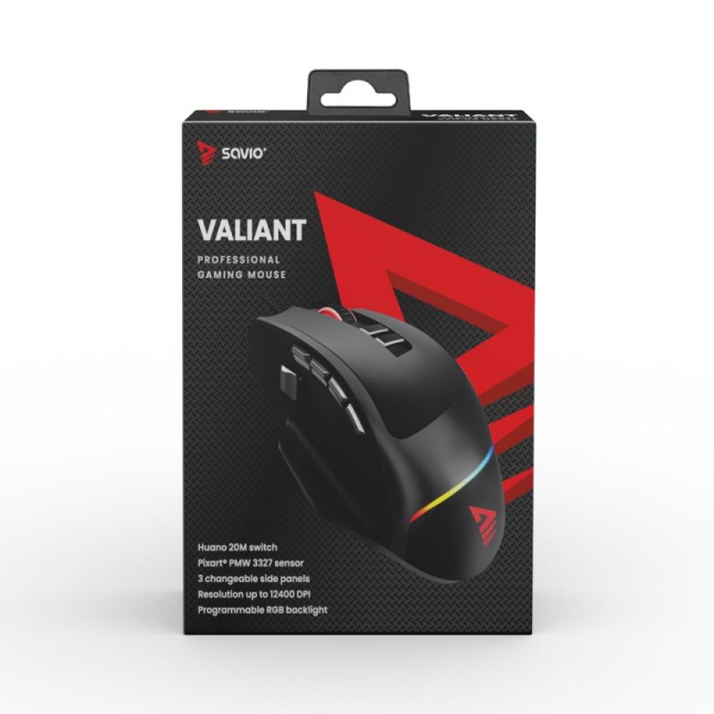 Savio - Valiant gaming mouse RGB Negro