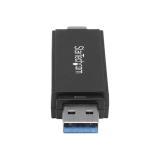 StarTech.com - Lector Grabador USB 3.0 USB-C Tipo C y USB-A de Tarjetas de Memoria Flash SD Micro SD Alimentado por USB
