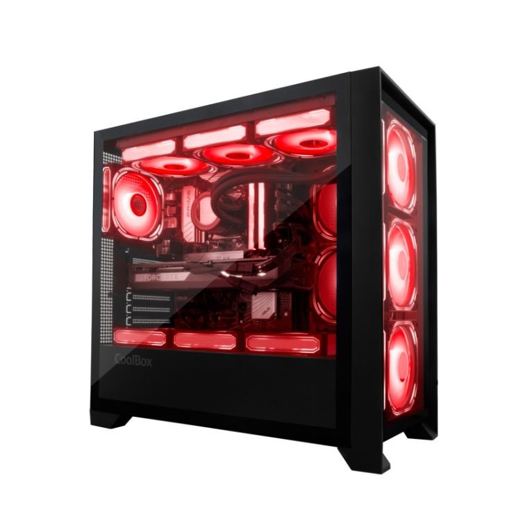 CoolBox - GAMING CAJA ATX GE2000 DUALVIEW USB-C 3.2 GEN1 + 4 VENT.ARGB FRONTAL CRISTAL/REJILLA