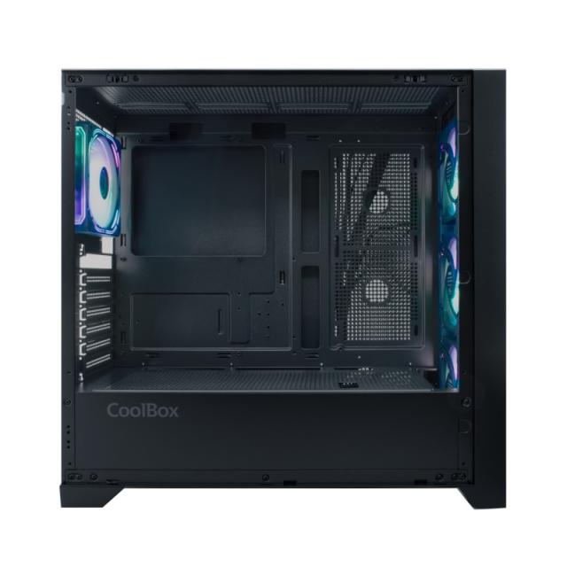 CoolBox - GAMING CAJA ATX GE2000 DUALVIEW USB-C 3.2 GEN1 + 4 VENT.ARGB FRONTAL CRISTAL/REJILLA