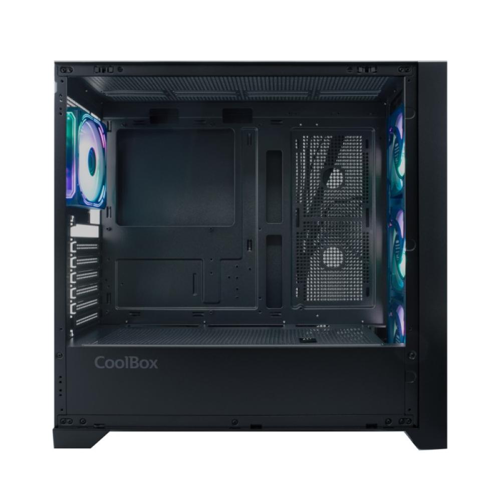 CoolBox - GAMING CAJA ATX GE2000 DUALVIEW USB-C 3.2 GEN1 + 4 VENT.ARGB FRONTAL CRISTAL/REJILLA