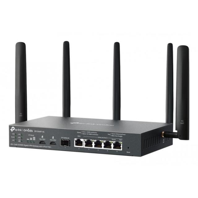 TP-Link - ER706WP-4G router inalámbrico Gigabit Ethernet Doble banda (2,4 GHz / 5 GHz) Negro
