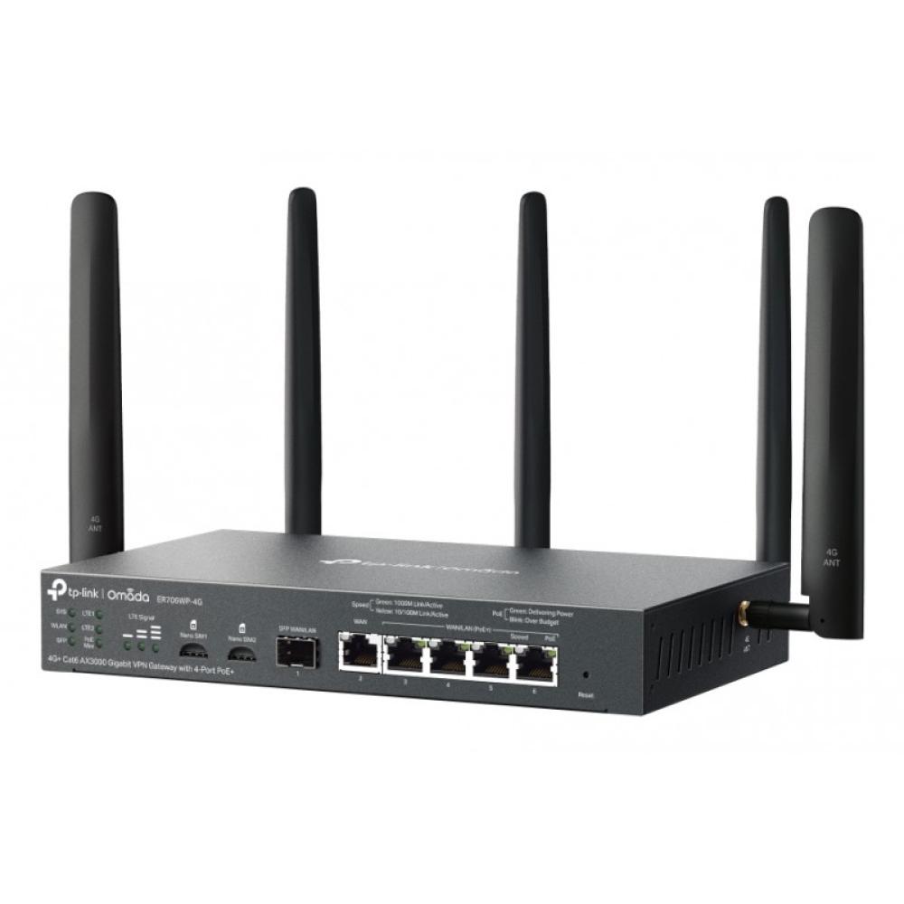 TP-Link - ER706WP-4G router inalámbrico Gigabit Ethernet Doble banda (2,4 GHz / 5 GHz) Negro