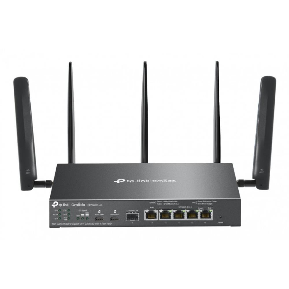 TP-Link - ER706WP-4G router inalámbrico Gigabit Ethernet Doble banda (2,4 GHz / 5 GHz) Negro