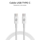SUBBLIM - CABLE PLUS 100W C-C 2m WHITE