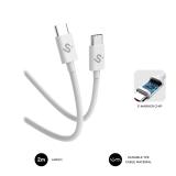 SUBBLIM - CABLE PLUS 100W C-C 2m WHITE