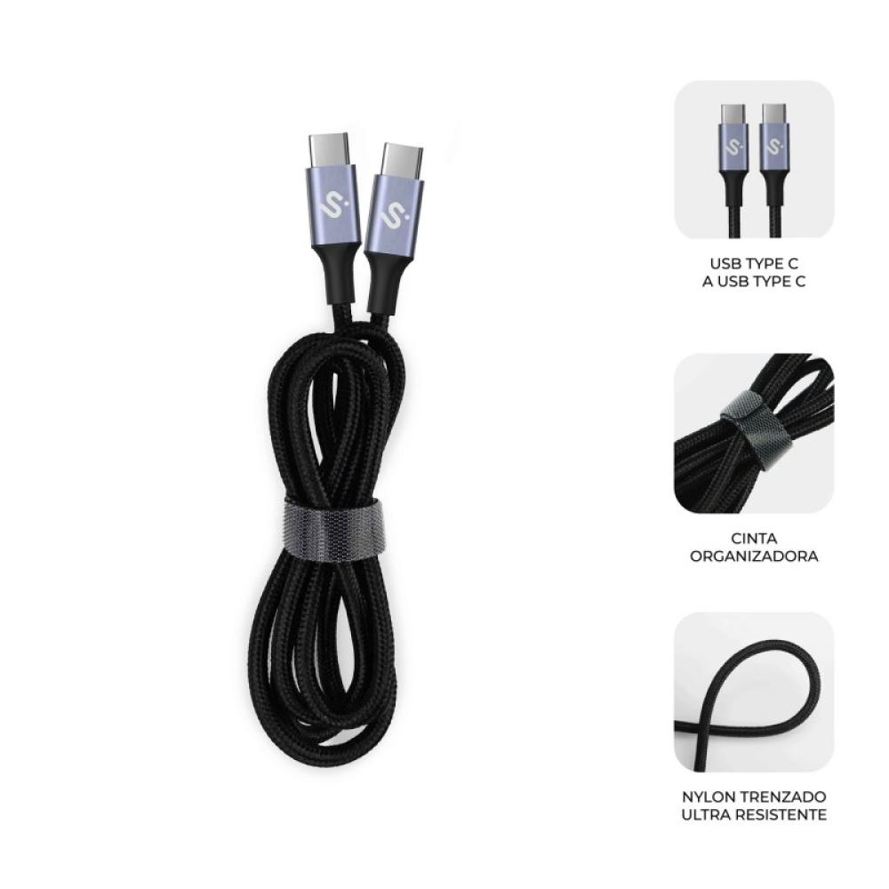 SUBBLIM - CABLE PLUS 100W C-C 2m BLACK