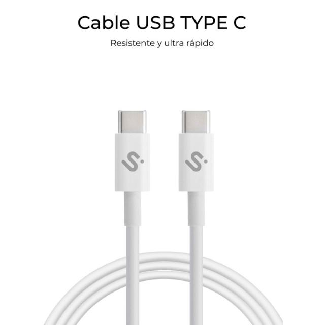 SUBBLIM - CABLE PLUS 100W C-C 2m BLACK