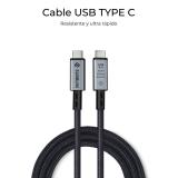 SUBBLIM - CABLE HIGH 240w C-C USB4.0 8K 1,5m