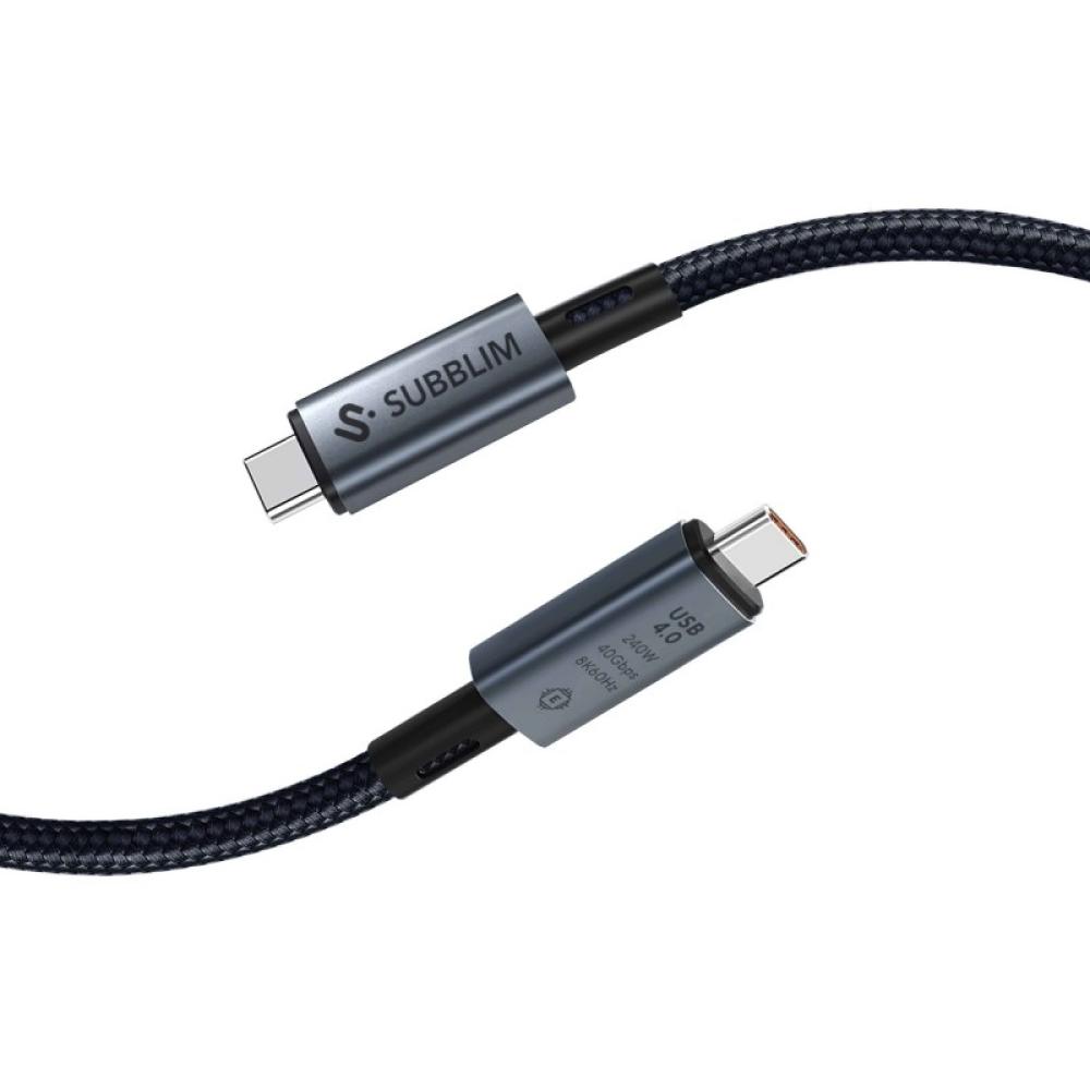 SUBBLIM - CABLE HIGH 240w C-C USB4.0 8K 1,5m