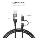 SUBBLIM - CABLE TOP 4IN1 60W C-C-L-A 1m