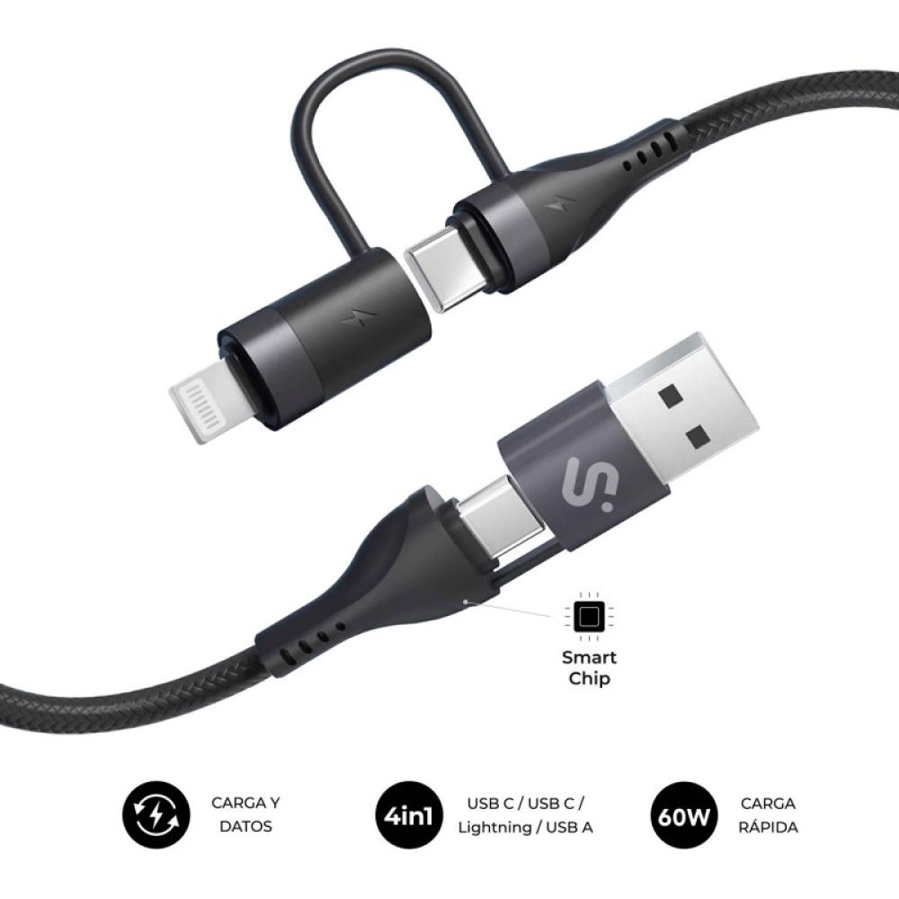 SUBBLIM - CABLE TOP 4IN1 60W C-C-L-A 1m