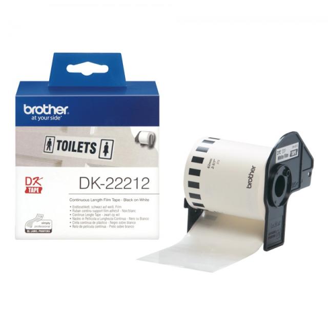 Brother - DK-22212 cinta para impresora de etiquetas Negro sobre blanco