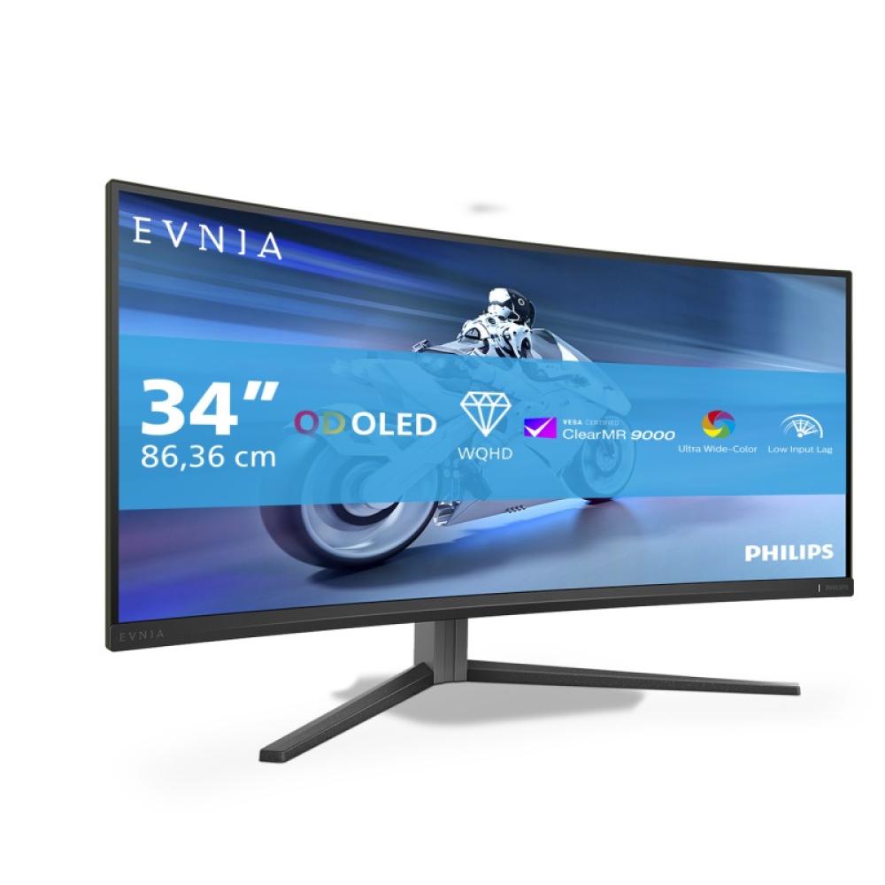 Philips - Evnia 34M2C6500/00 pantalla para PC 86,4 cm (34") 3440 x 1440 Pixeles Wide Quad HD QD-OLED Gris