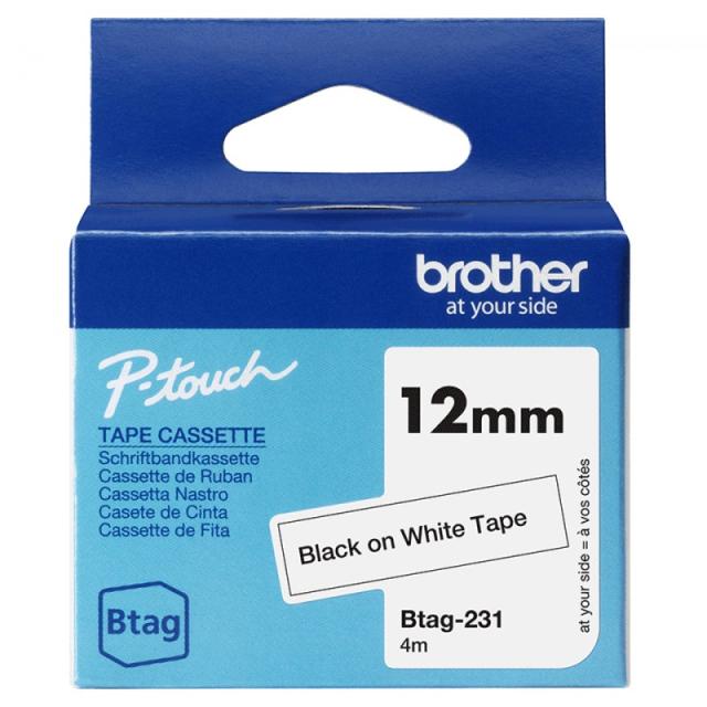 Brother - BTAG-231 cinta para impresora de etiquetas Negro sobre blanco