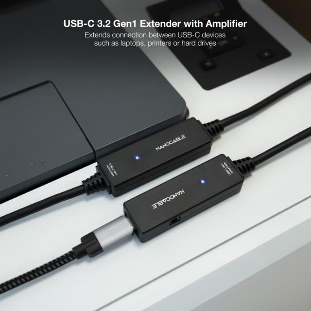 Nanocable - 10.01.1312 cable USB USB 3.2 Gen 1 (3.1 Gen 1) 10 m USB C Negro
