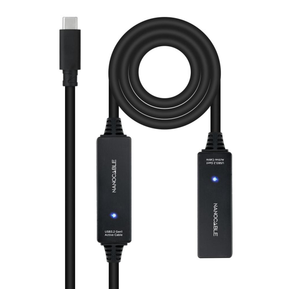 Nanocable - 10.01.1312 cable USB USB 3.2 Gen 1 (3.1 Gen 1) 10 m USB C Negro