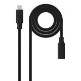 Nanocable - 10.01.4500 cable USB USB 3.2 Gen 2x2 0,5 m USB C Negro